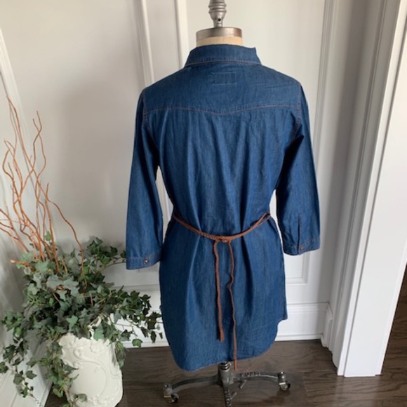 Ci Sono Denim Shirtwaist Dress - Picture 11 of 13